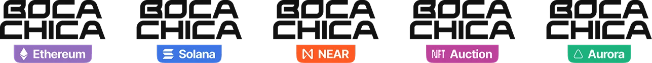 Five Boca Chica logos