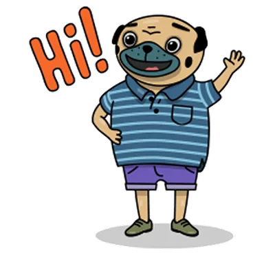 Pug sticker 1