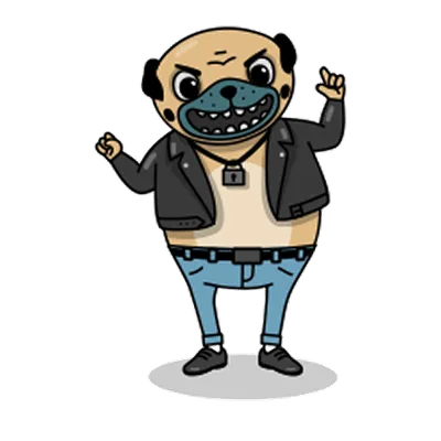 Pug sticker 3