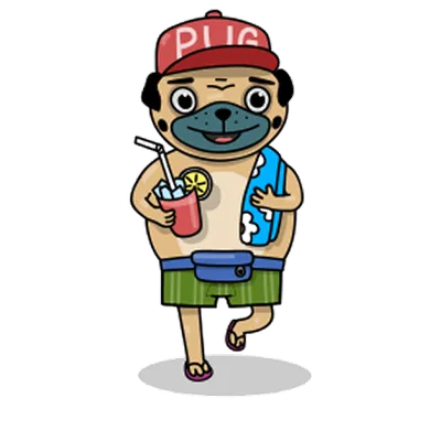 Pug sticker 25